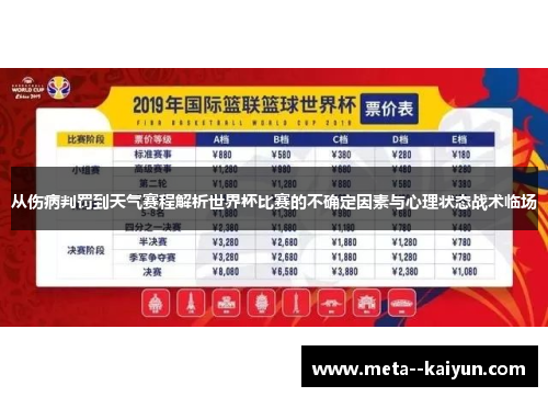 从伤病判罚到天气赛程解析世界杯比赛的不确定因素与心理状态战术临场